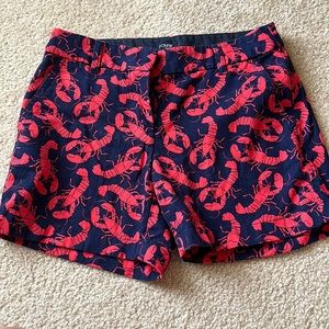 Lobster print J crew shorts
